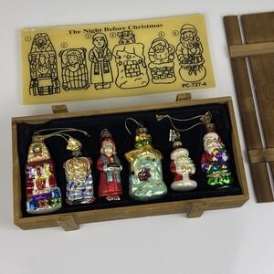 Thomas Pacconi Classic "The Night Before Christmas" Glass Ornaments (Set of 6)